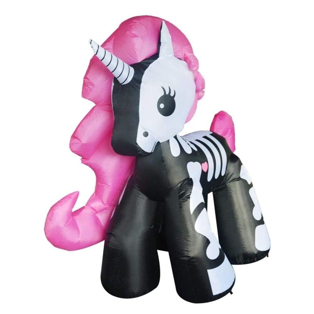 6ft Inflatable Skeleton Unicorn